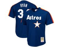 Men's Houston Astros Nolan Ryan Mitchell & Ness Navy Cooperstown Collection Big & Tall Mesh Batting Practice Jersey