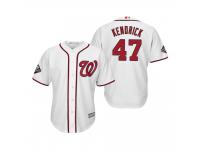 Men's Howie Kendrick Washington Nationals White 2019 World Series Bound Cool Base Jersey