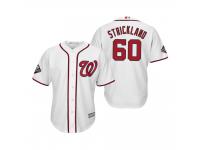 Men's Hunter Strickland Washington Nationals White 2019 World Series Bound Cool Base Jersey