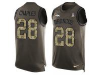 Men's Jamaal Charles #28 Nike Green Jersey - NFL Denver Broncos Salute to Service Tank Top