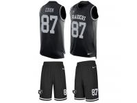 Men's Jared Cook #87 Nike Black Jersey - NFL Oakland Raiders Tank Top Suit