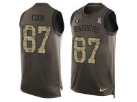 Men's Jared Cook #87 Nike Green Jersey - NFL Oakland Raiders Salute to Service Tank Top