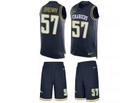 Men's Jatavis Brown #57 Nike Navy Blue Jersey - NFL Los Angeles Chargers Tank Top Suit