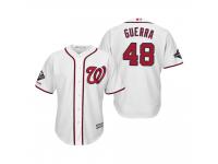 Men's Javy Guerra Washington Nationals White 2019 World Series Champions Cool Base Jersey