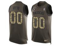 Men's Jim Otto #00 Nike Green Jersey - NFL Oakland Raiders Salute to Service Tank Top