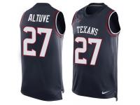 Men's Jose Altuve #27 Nike Navy Blue Jersey - NFL Houston Texans Player Name & Number Tank Top