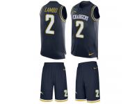 Men's Josh Lambo #2 Nike Navy Blue Jersey - NFL Los Angeles Chargers Tank Top Suit