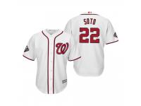 Men's Juan Soto Washington Nationals White 2019 World Series Bound Cool Base Jersey