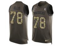 Men's Justin Ellis #78 Nike Green Jersey - NFL Oakland Raiders Salute to Service Tank Top