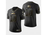 Men's Kansas City Chiefs #10 Tyreek Hill Golden Edition Vapor Untouchable Limited Jersey - Black