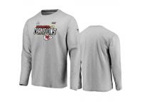 Men's Kansas City Chiefs Heather Gray Super Bowl LIV Champions Trophy Collection Locker Room Long Sleeve T-Shirt