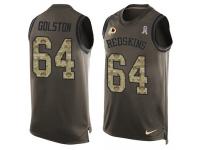 Men's Kedric Golston #64 Nike Green Jersey - NFL Washington Redskins Salute to Service Tank Top
