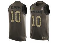 Men's Kellen CleMen #10 Nike Green Jersey - NFL Los Angeles Chargers Salute to Service Tank Top