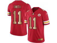 Men's Limited Alex Smith #11 Nike Red Gold Jersey - NFL Kansas City Chiefs Rush