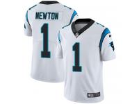 Men's Limited Cam Newton #1 Nike White Road Jersey - NFL Carolina Panthers Vapor Untouchable