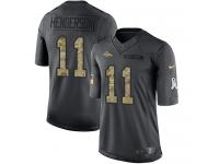 Men's Limited Carlos Henderson #11 Nike Black Jersey - NFL Denver Broncos 2016 Salute to Service