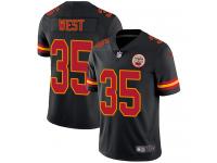 Men's Limited Charcandrick West #35 Nike Black Jersey - NFL Kansas City Chiefs Rush
