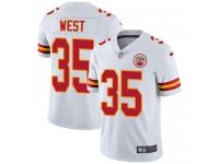 Men's Limited Charcandrick West #35 Nike White Road Jersey - NFL Kansas City Chiefs Vapor Untouchable