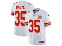 Men's Limited Christian Okoye #35 Nike White Road Jersey - NFL Kansas City Chiefs Vapor Untouchable