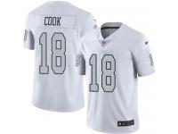 Men's Limited Connor Cook #18 Nike White Jersey - NFL Oakland Raiders Rush