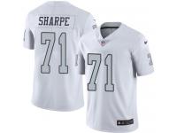 Men's Limited David Sharpe #71 Nike White Jersey - NFL Oakland Raiders Rush