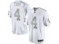 Men's Limited Derek Carr #4 Nike White Jersey - NFL Oakland Raiders Platinum