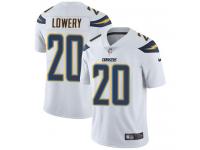 Men's Limited Dwight Lowery #20 Nike White Road Jersey - NFL Los Angeles Chargers Vapor Untouchable