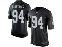 Men's Limited Eddie Vanderdoes #94 Nike Black Home Jersey - NFL Oakland Raiders