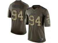 Men's Limited Eddie Vanderdoes #94 Nike Green Jersey - NFL Oakland Raiders Salute to Service