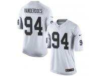 Men's Limited Eddie Vanderdoes #94 Nike White Road Jersey - NFL Oakland Raiders