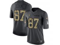 Men's Limited Jared Cook #87 Nike Black Jersey - NFL Oakland Raiders 2016 Salute to Service