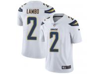Men's Limited Josh Lambo #2 Nike White Road Jersey - NFL Los Angeles Chargers Vapor Untouchable