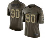 Men's Limited Julius Peppers #90 Nike Green Jersey - NFL Carolina Panthers Salute to Service