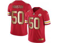 Men's Limited Justin Houston #50 Nike Red Gold Jersey - NFL Kansas City Chiefs Rush