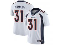 Men's Limited Justin Simmons #31 Nike White Road Jersey - NFL Denver Broncos Vapor Untouchable