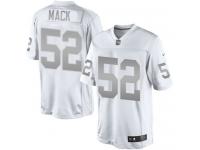 Men's Limited Khalil Mack #52 Nike White Jersey - NFL Oakland Raiders Platinum