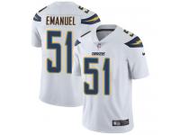 Men's Limited Kyle Emanuel #51 Nike White Road Jersey - NFL Los Angeles Chargers Vapor Untouchable