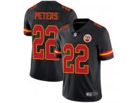 Men's Limited Marcus Peters #22 Nike Black Jersey - NFL Kansas City Chiefs Rush