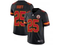 Men's Limited Marqueston Huff #25 Nike Black Jersey - NFL Kansas City Chiefs Rush
