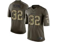 Men's Limited Samaje Perine #32 Nike Green Jersey - NFL Washington Redskins Salute to Service