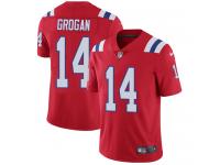Men's Limited Steve Grogan #14 Nike Red Alternate Jersey - NFL New England Patriots Vapor Untouchable