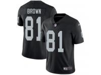 Men's Limited Tim Brown #81 Nike Black Home Jersey - NFL Oakland Raiders Vapor Untouchable