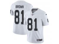 Men's Limited Tim Brown #81 Nike White Road Jersey - NFL Oakland Raiders Vapor Untouchable