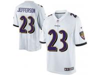 Men's Limited Tony Jefferson #23 Nike White Road Jersey - NFL Baltimore Ravens