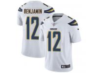 Men's Limited Travis Benjamin #12 Nike White Road Jersey - NFL Los Angeles Chargers Vapor Untouchable