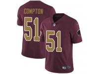 Men's Limited Will Compton #51 80th Anniversary Nike Burgundy Red Alternate Jersey - NFL Washington Redskins Vapor Untouchable