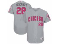 Men's Majestic Chicago Cubs #28 Kyle Hendricks Grey Mother's Day Flexbase Authentic Collection MLB Jersey