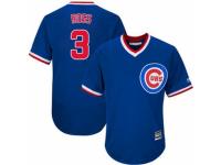 Men's Majestic Chicago Cubs #3 David Ross Royal Blue Cooperstown Cool Base MLB Jersey