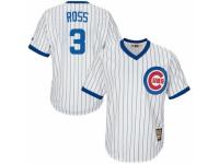 Men's Majestic Chicago Cubs #3 David Ross White Home Cooperstown MLB Jersey
