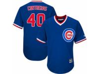 Men's Majestic Chicago Cubs #40 Willson Contreras Replica Royal Blue Cooperstown Cool Base MLB Jersey